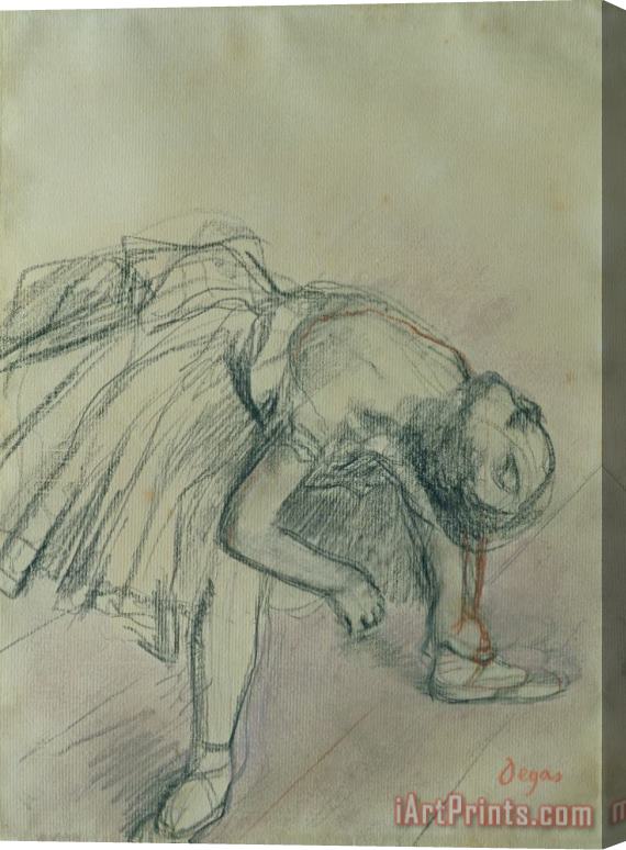 Edgar Degas Dancer Fixing Her Slipper Stretched Canvas Print / Canvas Art