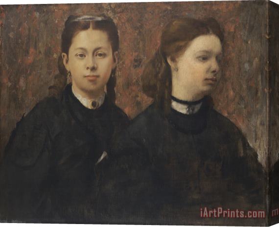 Edgar Degas Double Portrait The Cousins of The Painter Stretched Canvas Print / Canvas Art