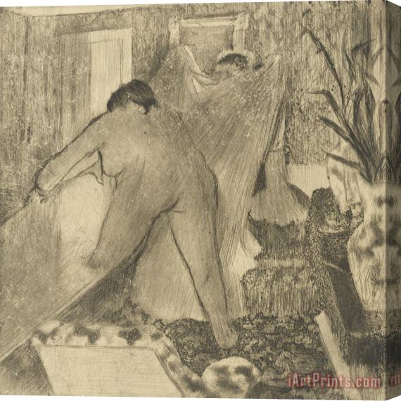 Edgar Degas Leaving The Bath (la Sortie Du Bain) Stretched Canvas Print / Canvas Art