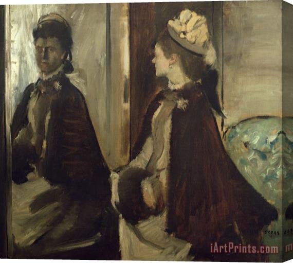 Edgar Degas Madame Jeantaud in the mirror Stretched Canvas Print / Canvas Art