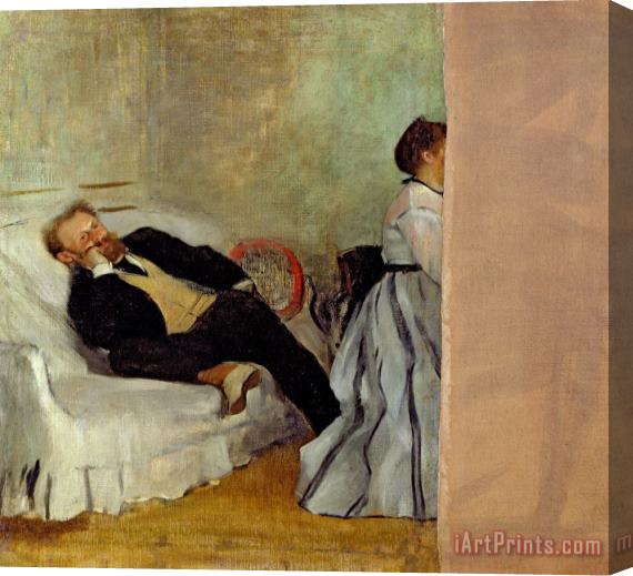 Edgar Degas Monsieur and Madame Edouard Manet Stretched Canvas Painting / Canvas Art