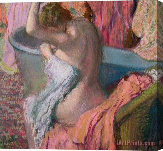 Edgar Degas Seated Bather Stretched Canvas Painting / Canvas Art