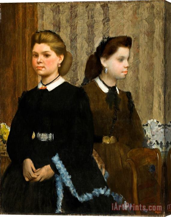Edgar Degas The Bellelli Sisters (giovanna And Giuliana Bellelli) Stretched Canvas Print / Canvas Art