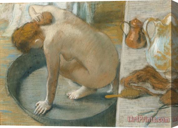 Edgar Degas The Tub Stretched Canvas Painting / Canvas Art