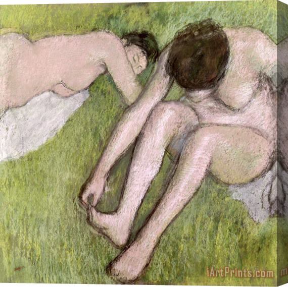 Edgar Degas Two Bathers on the Grass Stretched Canvas Print / Canvas Art