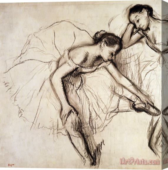 Edgar Degas Two Dancers Resting Stretched Canvas Print / Canvas Art