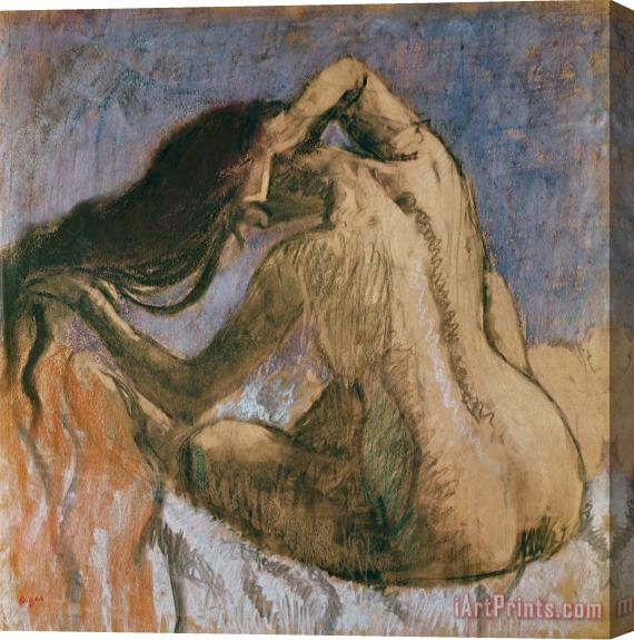Edgar Degas Woman Combing her Hair Stretched Canvas Print / Canvas Art