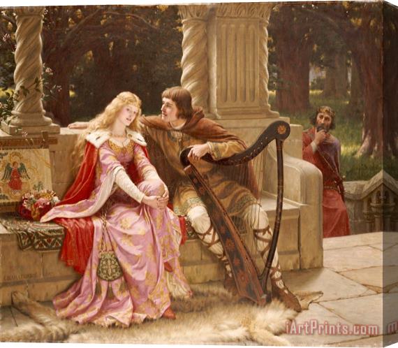 Edmund Blair Leighton The End of the Song Stretched Canvas Print / Canvas Art