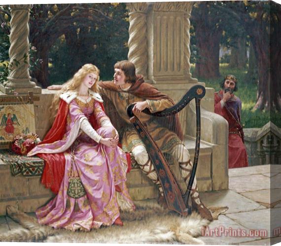 Edmund Blair Leighton The End of The Song Stretched Canvas Print / Canvas Art