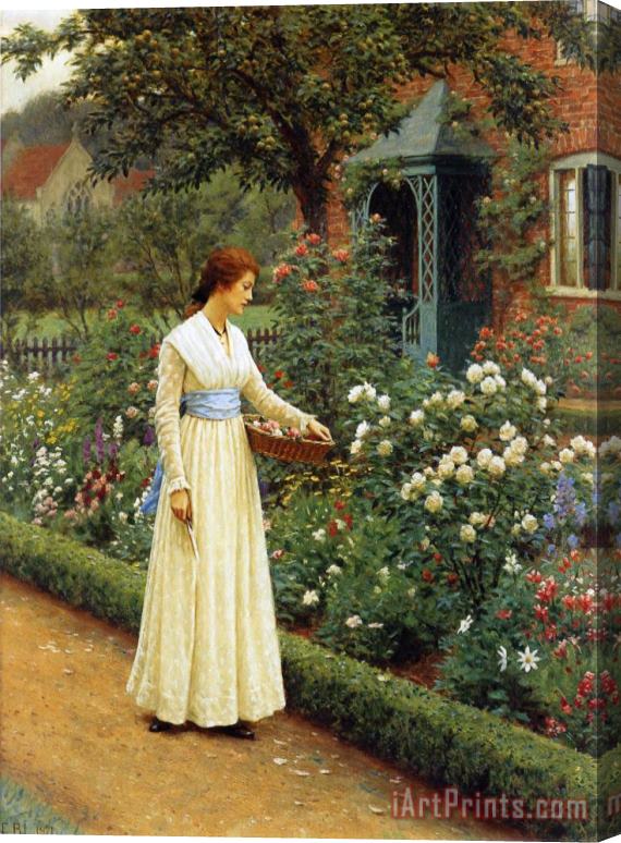 Edmund Blair Leighton The Fate of The Rose Stretched Canvas Print / Canvas Art