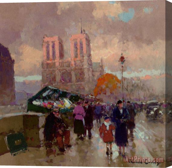 Edouard Leon Cortes Effet De Soleil Sur Notre Dame Stretched Canvas Painting / Canvas Art