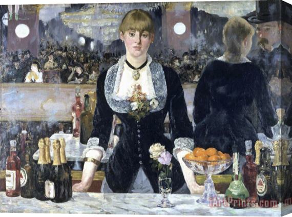 Edouard Manet A Bar at The Folies Bergere Stretched Canvas Print / Canvas Art