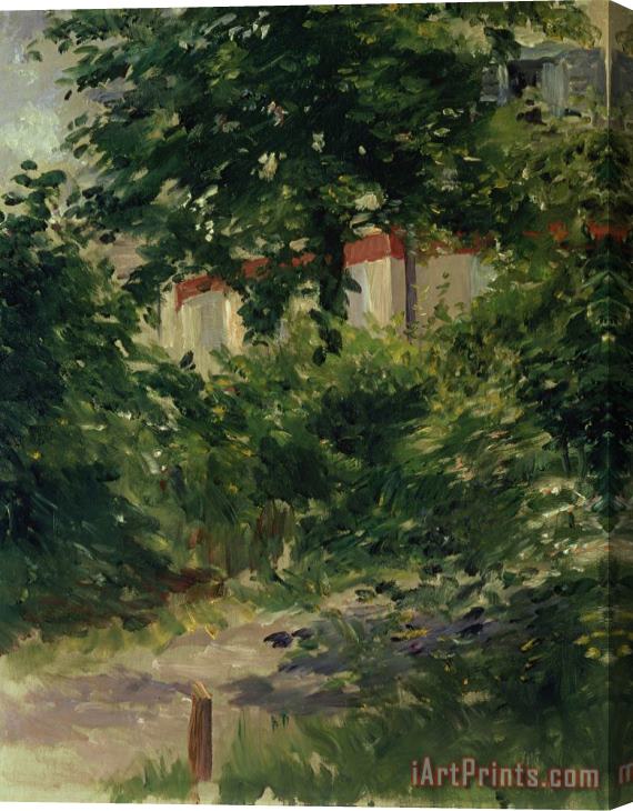 Edouard Manet A Corner of the Garden in Rueil Stretched Canvas Print / Canvas Art