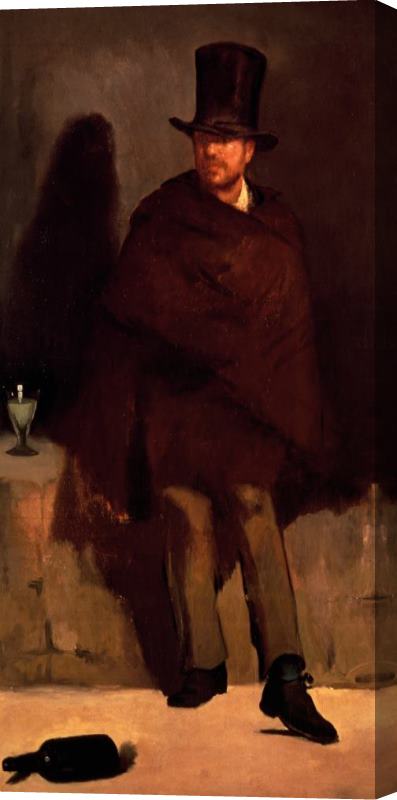 Edouard Manet Absinthe Drinker Stretched Canvas Print / Canvas Art