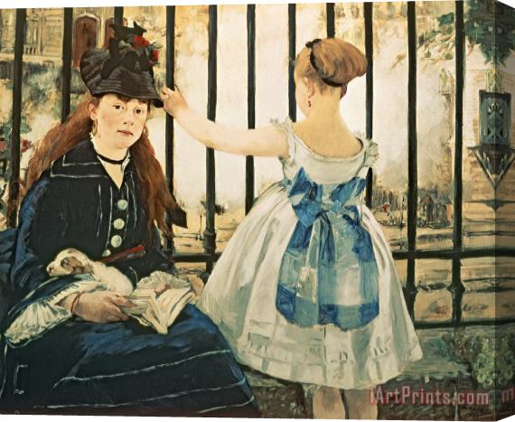 Edouard Manet Gare St Lazare Stretched Canvas Painting / Canvas Art