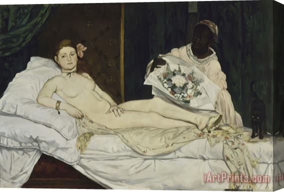 Edouard Manet Olympia Stretched Canvas Painting / Canvas Art
