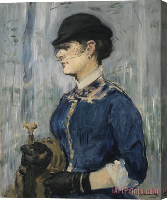 Edouard Manet Young Woman in a Round Hat (jeune Femme Au Chapeau Rond) Stretched Canvas Painting / Canvas Art