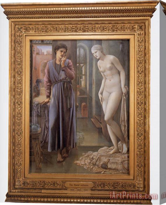 Edward Burne Jones Pygmalion And The Image II &#173; The Hand Refrains Stretched Canvas Print / Canvas Art