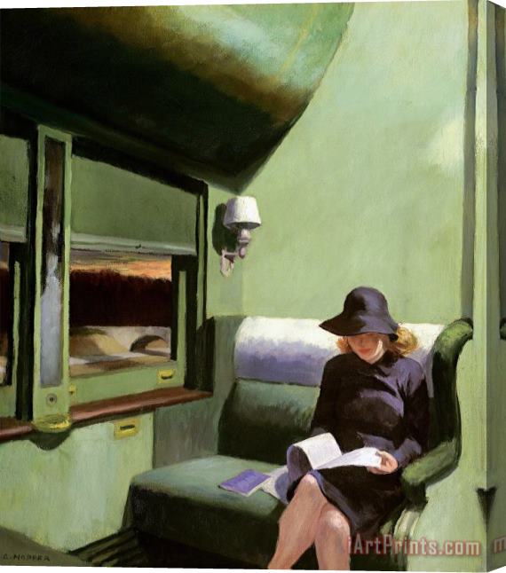 Edward Hopper Compartment C Car 293 Stretched Canvas Painting / Canvas Art