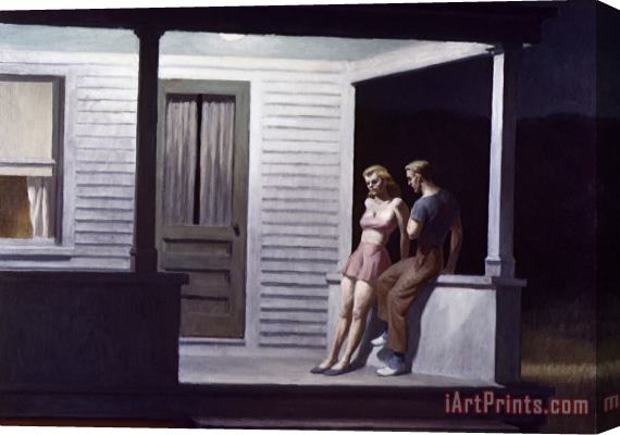 Edward Hopper Summer Evening Stretched Canvas Print / Canvas Art