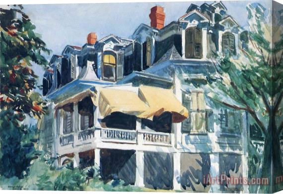 Edward Hopper The Mansard Roof 1923 Stretched Canvas Print / Canvas Art