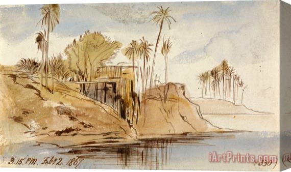 Edward Lear Between Ibreem And Wady Halfeh, 3.15 Pm, 2 February 1867 (330) Stretched Canvas Print / Canvas Art