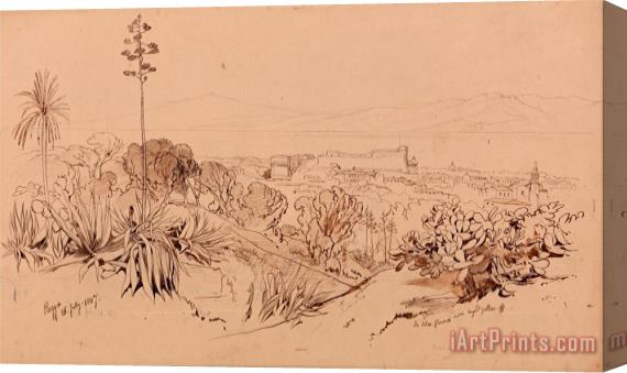 Edward Lear Reggio, 26 July 1847 Stretched Canvas Print / Canvas Art