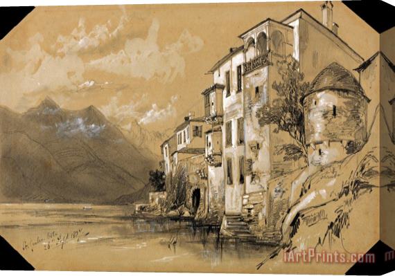 Edward Lear St. Giulio, Orta, 26 September 1837 Stretched Canvas Painting / Canvas Art