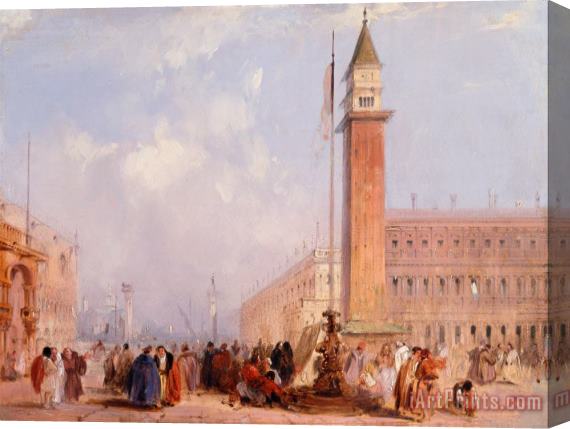 Edward Pritchett The Piazzetta, Venice Stretched Canvas Print / Canvas Art