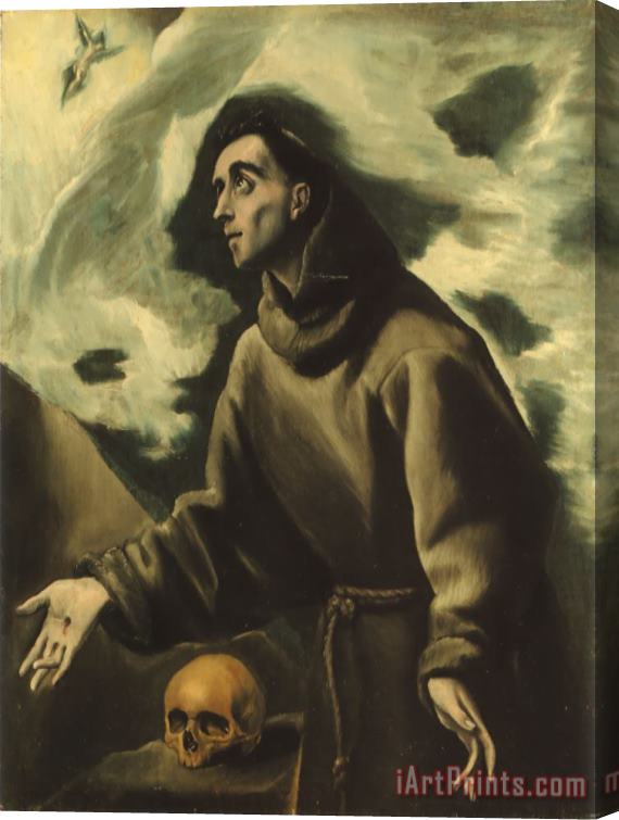 El Greco Saint Francis Receiving The Stigmata Stretched Canvas Painting / Canvas Art