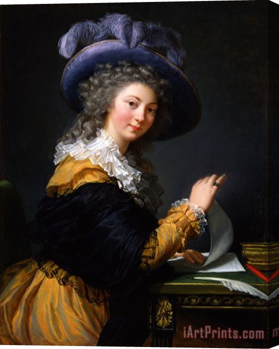 Elisabeth Louise Vigee Lebrun Comtesse De Ceres Former Title (from 1963 to 1992) Lady Folding a Letter Stretched Canvas Print / Canvas Art