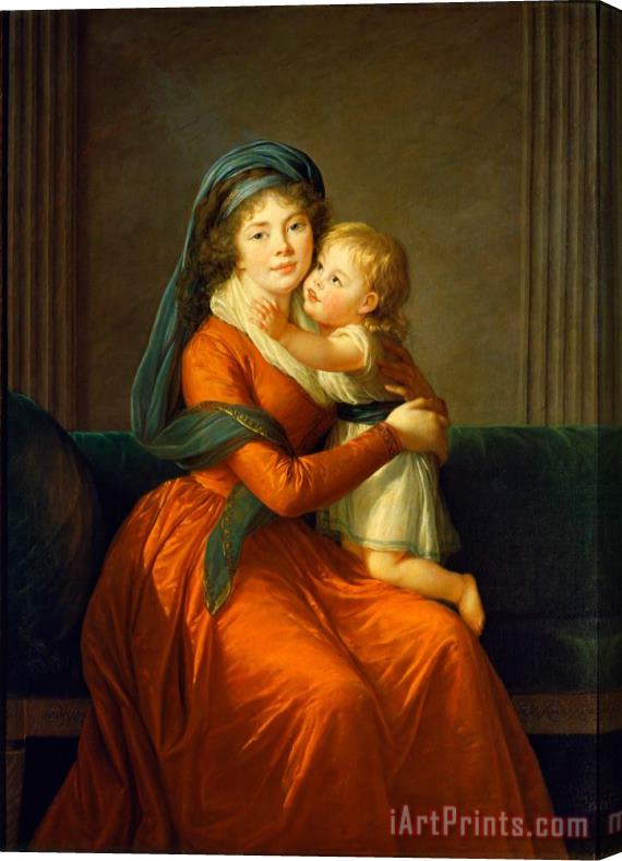 Elisabeth Louise Vigee Lebrun Portrait of Princess Alexandra Golitsyna And Her Son Piotr Stretched Canvas Print / Canvas Art