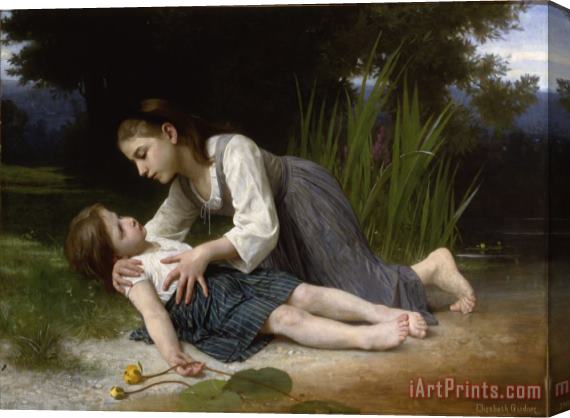 Elizabeth Jane Gardner Bouguereau The Imprudent Girl Stretched Canvas Print / Canvas Art