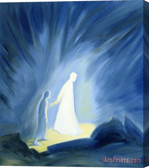 Elizabeth Wang Even in the darkness of out sufferings Jesus is close to us Stretched Canvas Print / Canvas Art