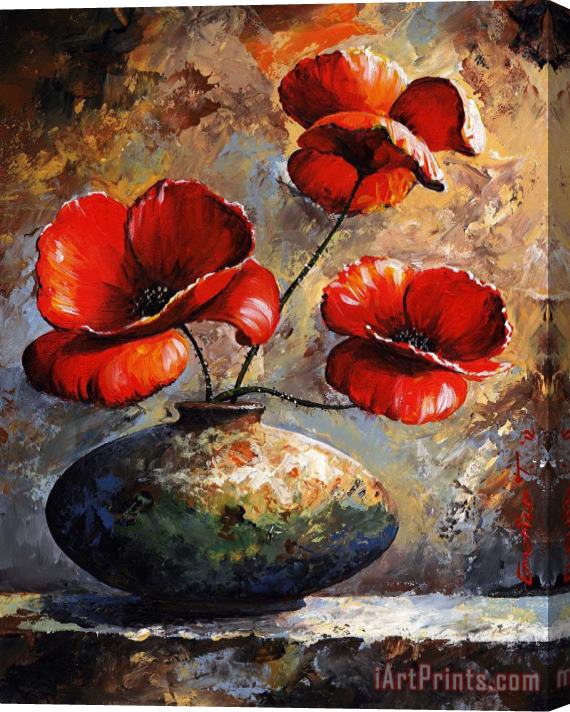 Emerico Toth Red Poppies 02 Stretched Canvas Print / Canvas Art