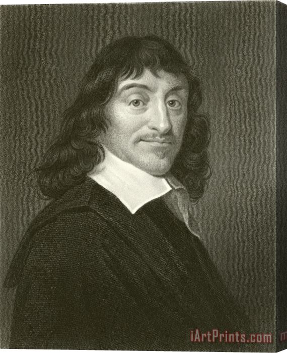 English School Descartes Stretched Canvas Print / Canvas Art