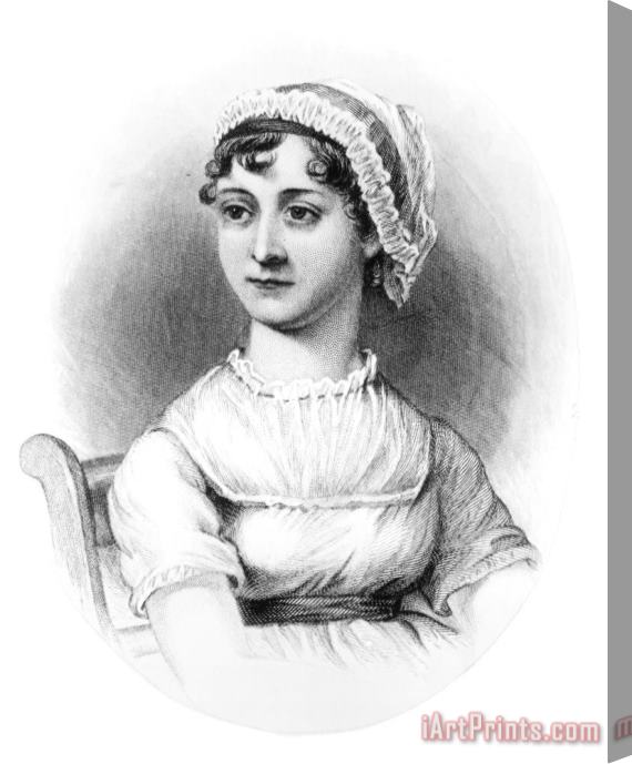 English School Portrait Of Jane Austen Stretched Canvas Print / Canvas Art