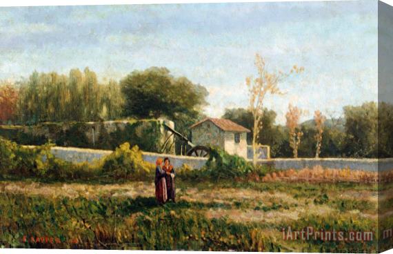 Ernesto Rayper Rural Landscape Stretched Canvas Print / Canvas Art