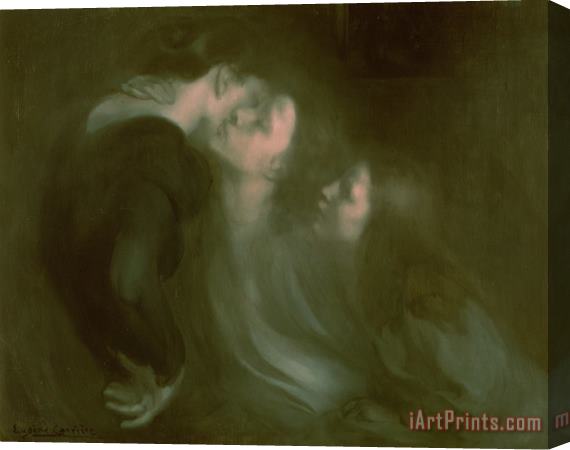 Eugene Carriere Her Mother's Kiss Stretched Canvas Painting / Canvas Art
