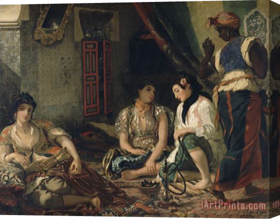 Eugene Delacroix Femmes D'alger Dans Leur Appartement Stretched Canvas Print / Canvas Art