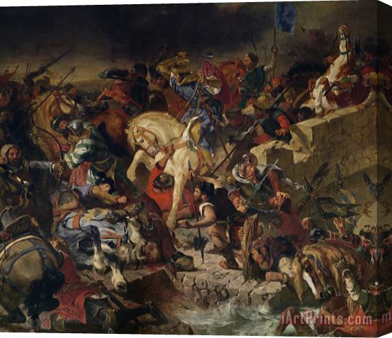 Eugene Delacroix The Battle of Taillebourg, 21st July 1242 Stretched Canvas Print / Canvas Art