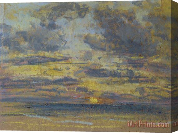 Eugene Louis Boudin Study of the Sky with Setting Sun Stretched Canvas Print / Canvas Art
