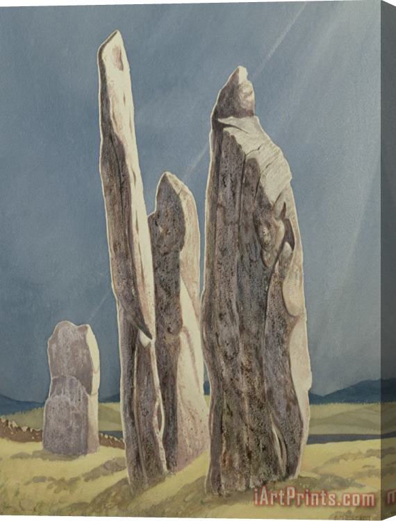 Evangeline Dickson Tall Stones Of Callanish Isle Of Lewis Stretched Canvas Print / Canvas Art