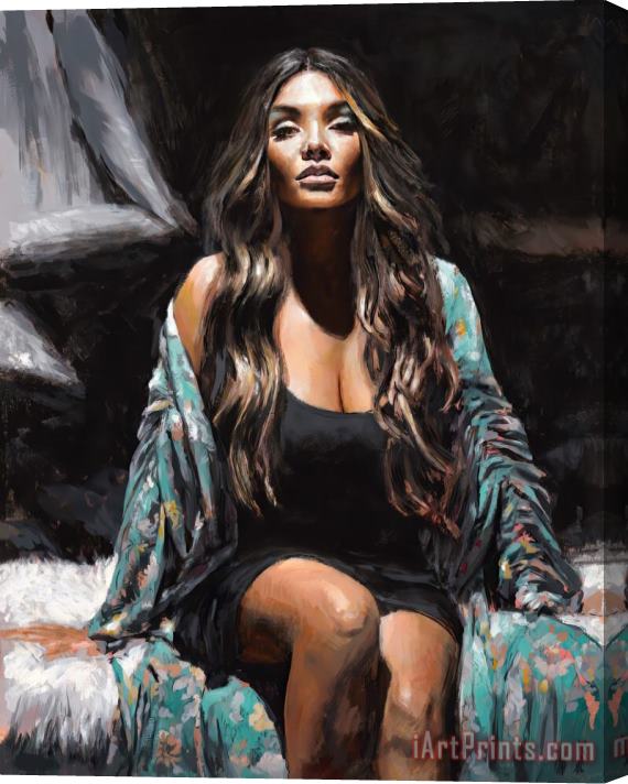 Fabian Perez Angelica II, 2021 Stretched Canvas Painting / Canvas Art