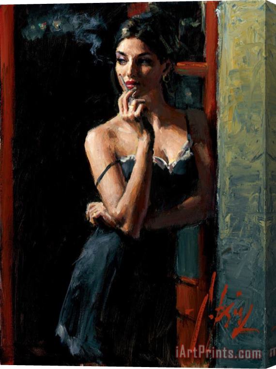 Fabian Perez At The Door Stretched Canvas Painting / Canvas Art