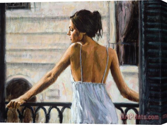 Fabian Perez Balcony at Buenos Aires II Stretched Canvas Print / Canvas Art