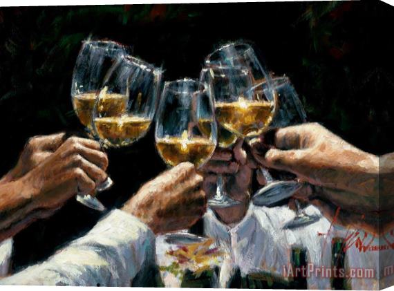 Fabian Perez For a Better Life II White Wine Stretched Canvas Painting / Canvas Art