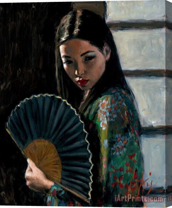 Fabian Perez Japanese Girl Stretched Canvas Painting / Canvas Art