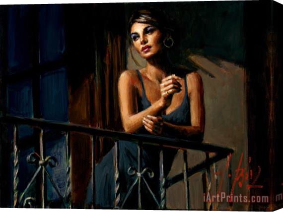 Fabian Perez Saba at The Balcony VII Stretched Canvas Painting / Canvas Art