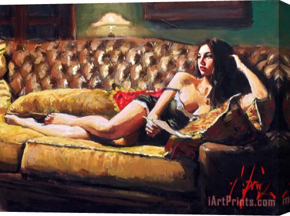 Fabian Perez Saba with a Letter Stretched Canvas Painting / Canvas Art